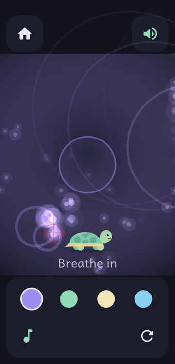 Calming Canvas with a breathing ring and Sammy the Turtle